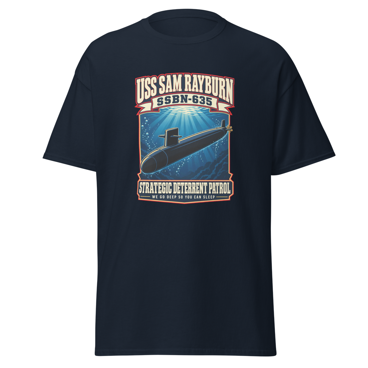 USS Sam Rayburn (SSBN-635) Deterrent Patrol Shirt - Retro