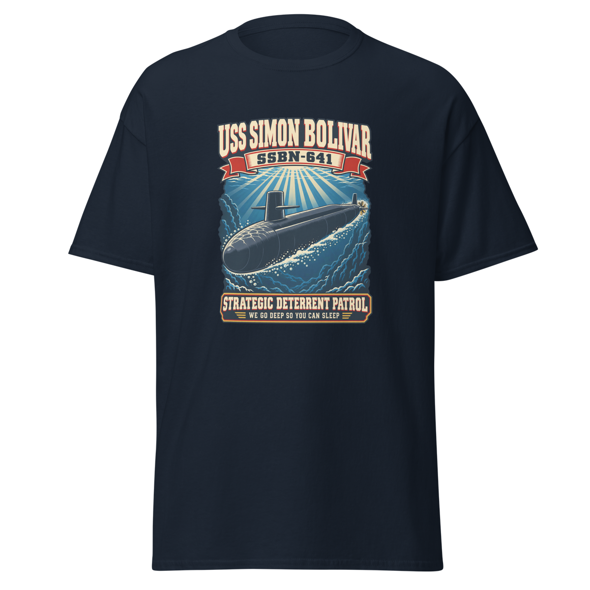USS Simon Bolivar (SSBN-641) Deterrent Patrol Shirt - Retro