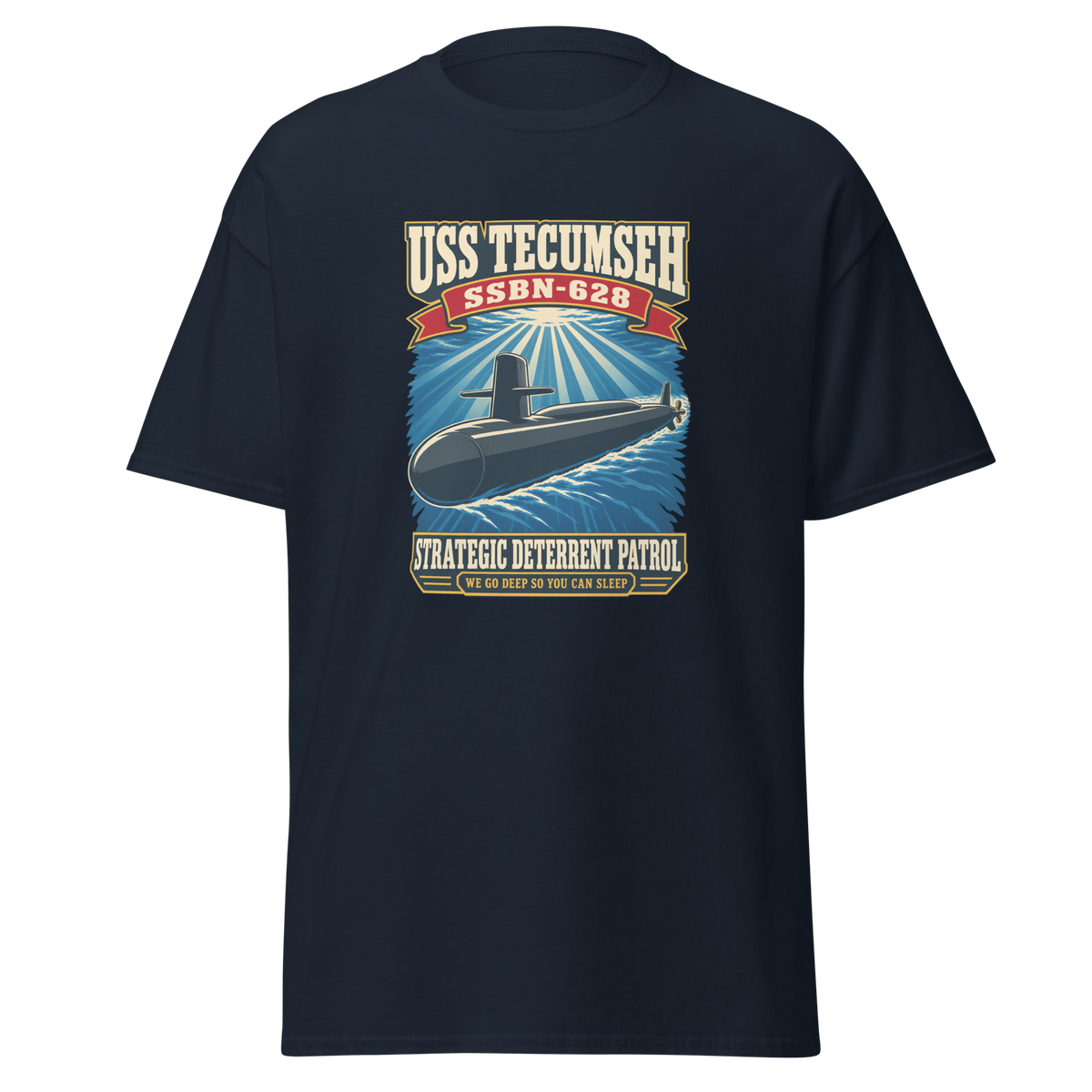 USS Tecumseh (SSBN-628) Deterrent Patrol Shirt - Retro