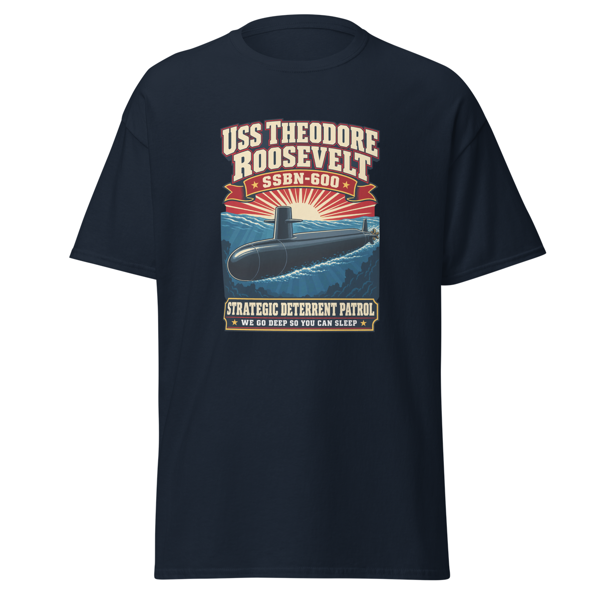 USS Theodore Roosevelt (SSBN-600) Deterrent Patrol Shirt - Retro