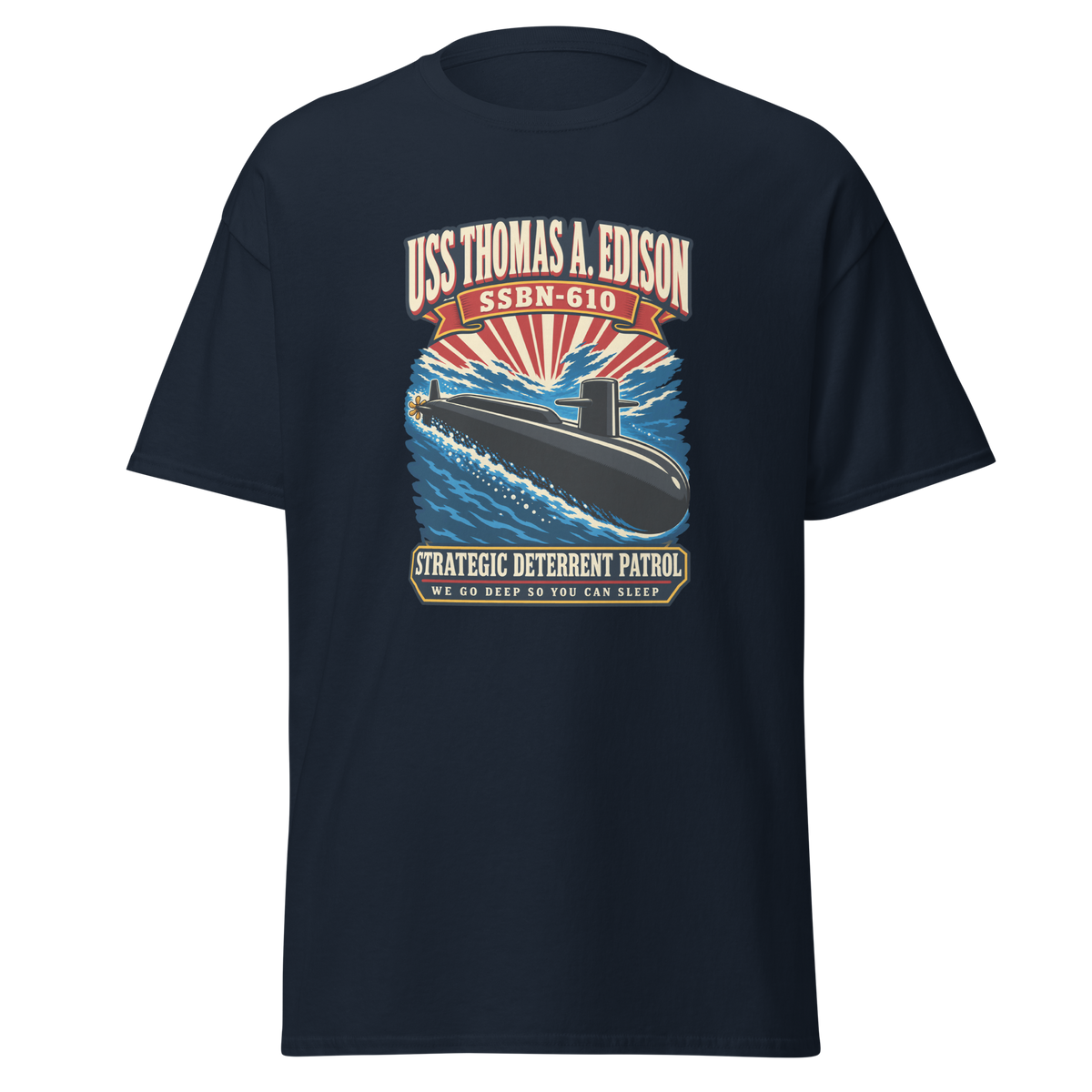 USS Thomas A. Edison (SSBN-610) Deterrent Patrol Shirt - Retro