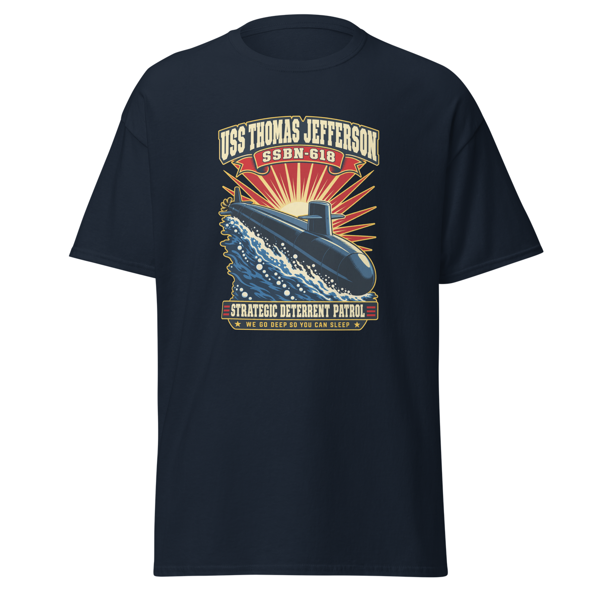 USS Thomas Jefferson (SSBN-618) Deterrent Patrol Shirt - Retro