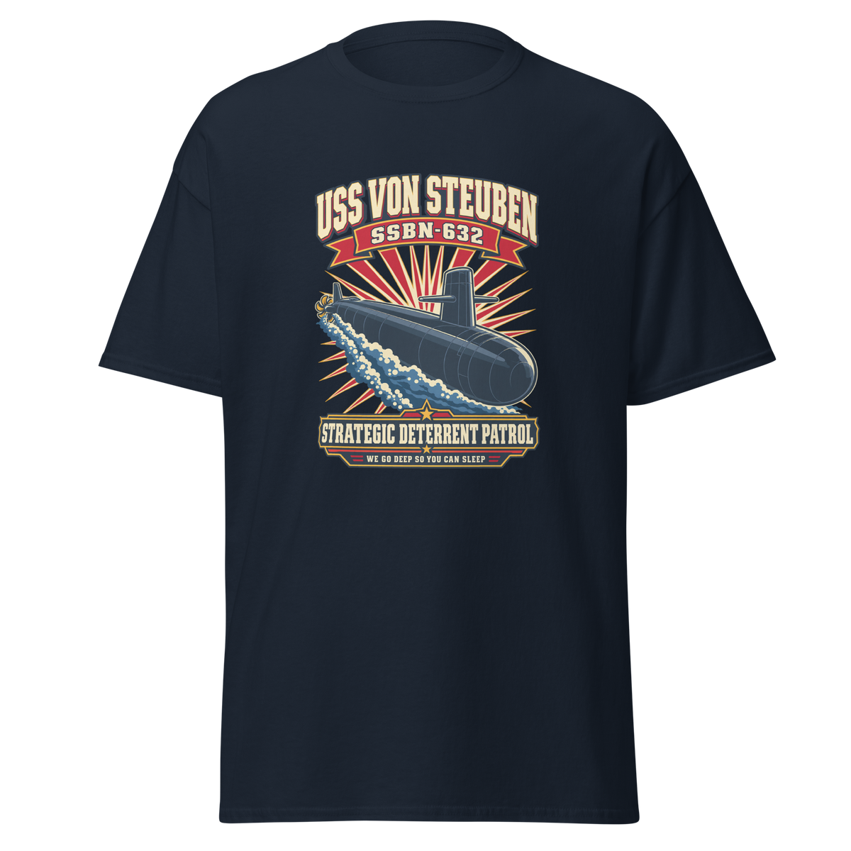 USS Von Steuben (SSBN-632) Deterrent Patrol Shirt - Retro