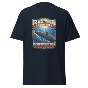 USS West Virginia (SSBN-736) Deterrent Patrol Shirt - Retro