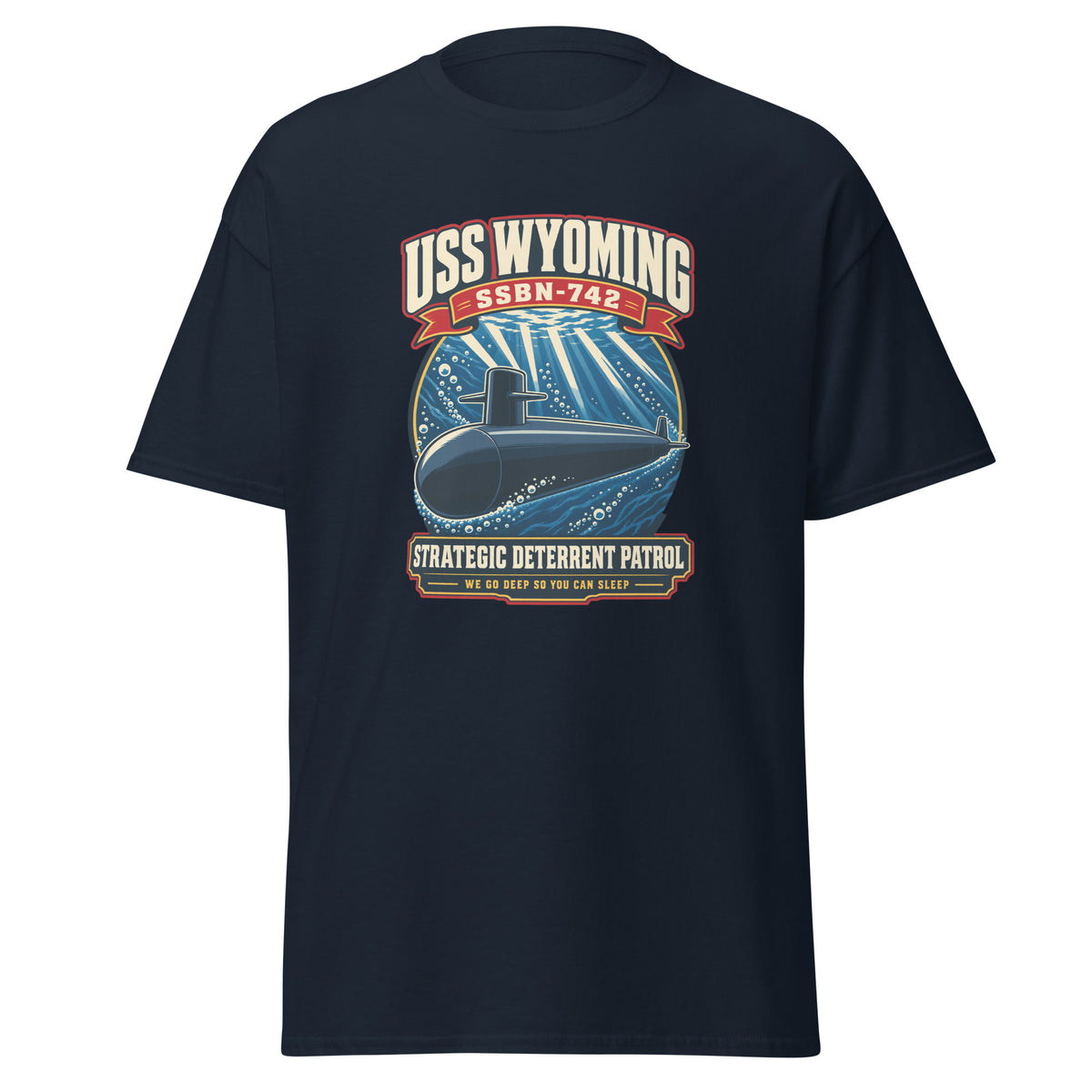USS Wyoming (SSBN-742) Deterrent Patrol Shirt - Retro