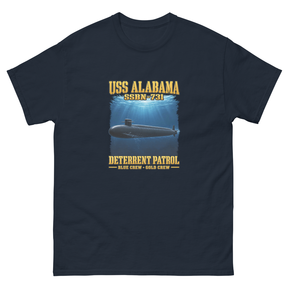 USS Alabama (SSBN-731) Deterrent Patrol Shirt - Deep Water