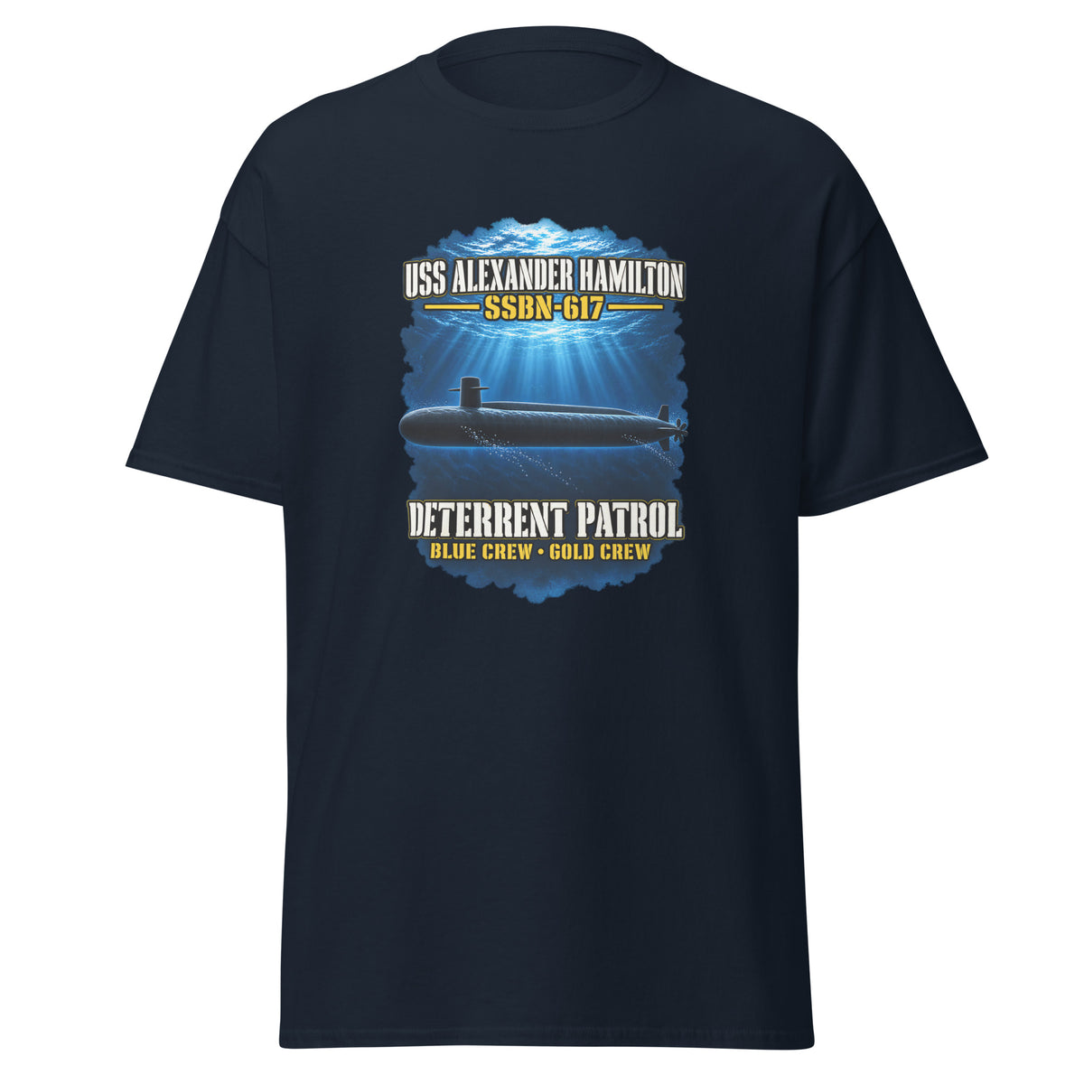 USS Alexander Hamilton (SSBN-617) Deterrent Patrol Shirt - Deep Water