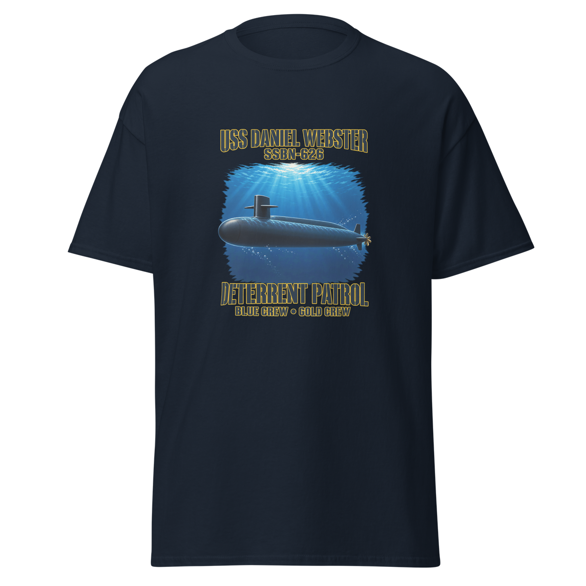 USS Daniel Webster (SSBN-626) Deterrent Patrol Shirt - Deep Water