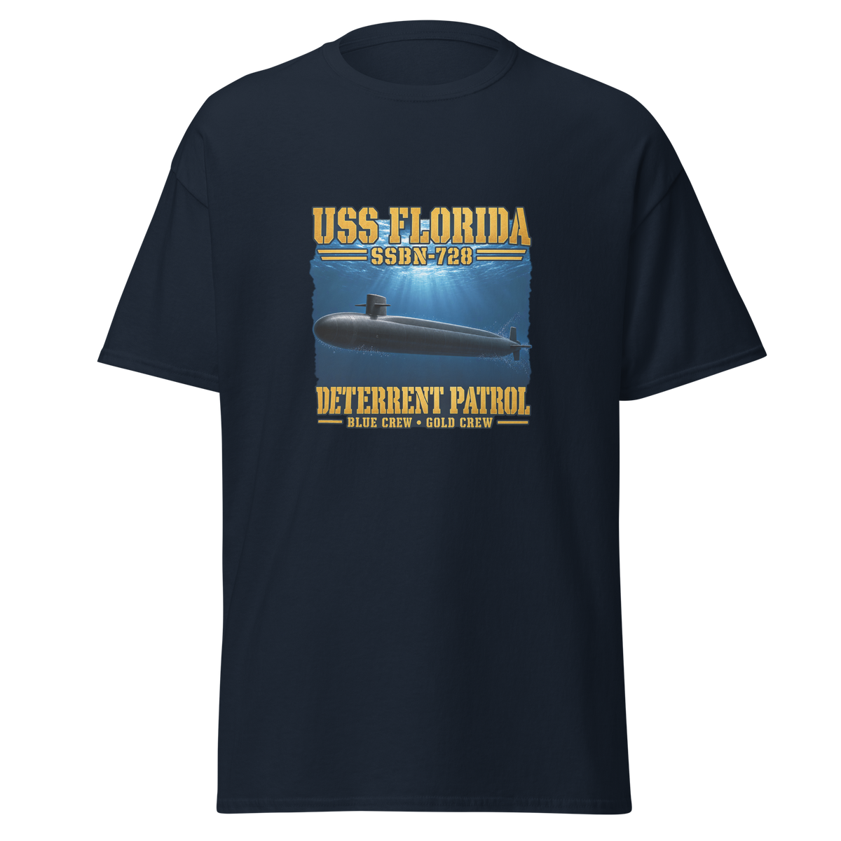 USS Florida (SSBN-728) Deterrent Patrol Shirt - Deep Water