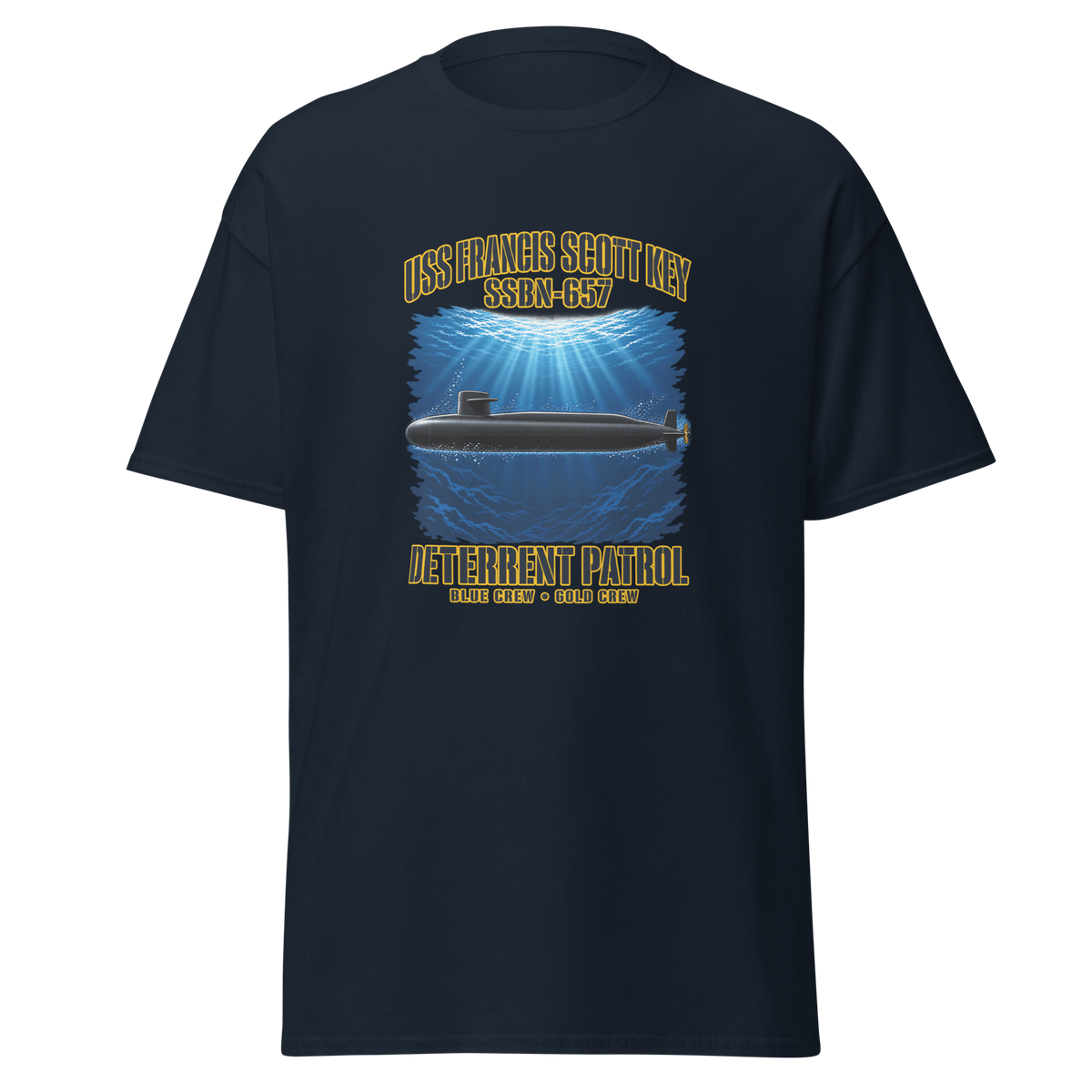 USS Francis Scott Key (SSBN-657) Deterrent Patrol Shirt - Deep Water