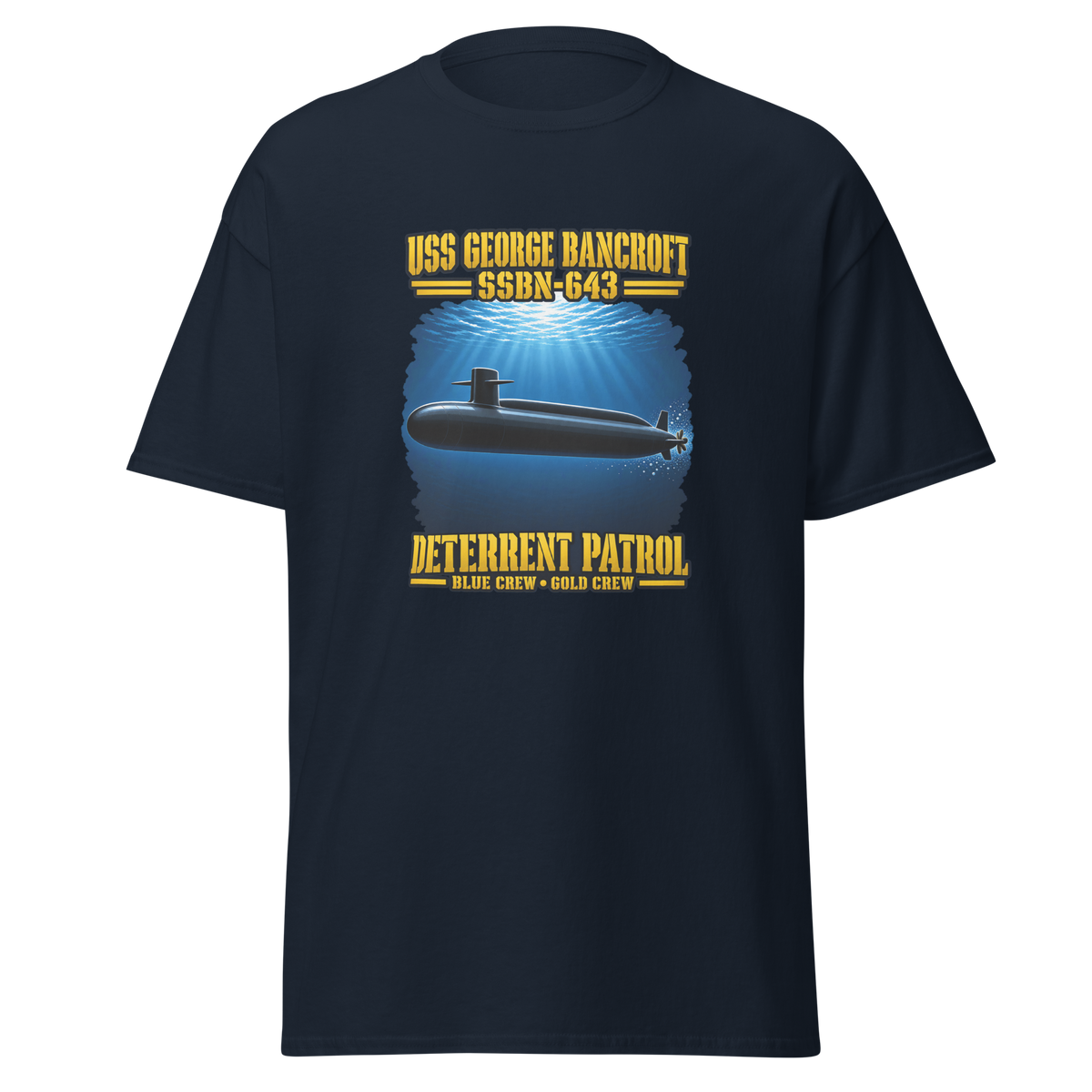 USS George Bancroft (SSBN-643) Deterrent Patrol Shirt - Deep Water