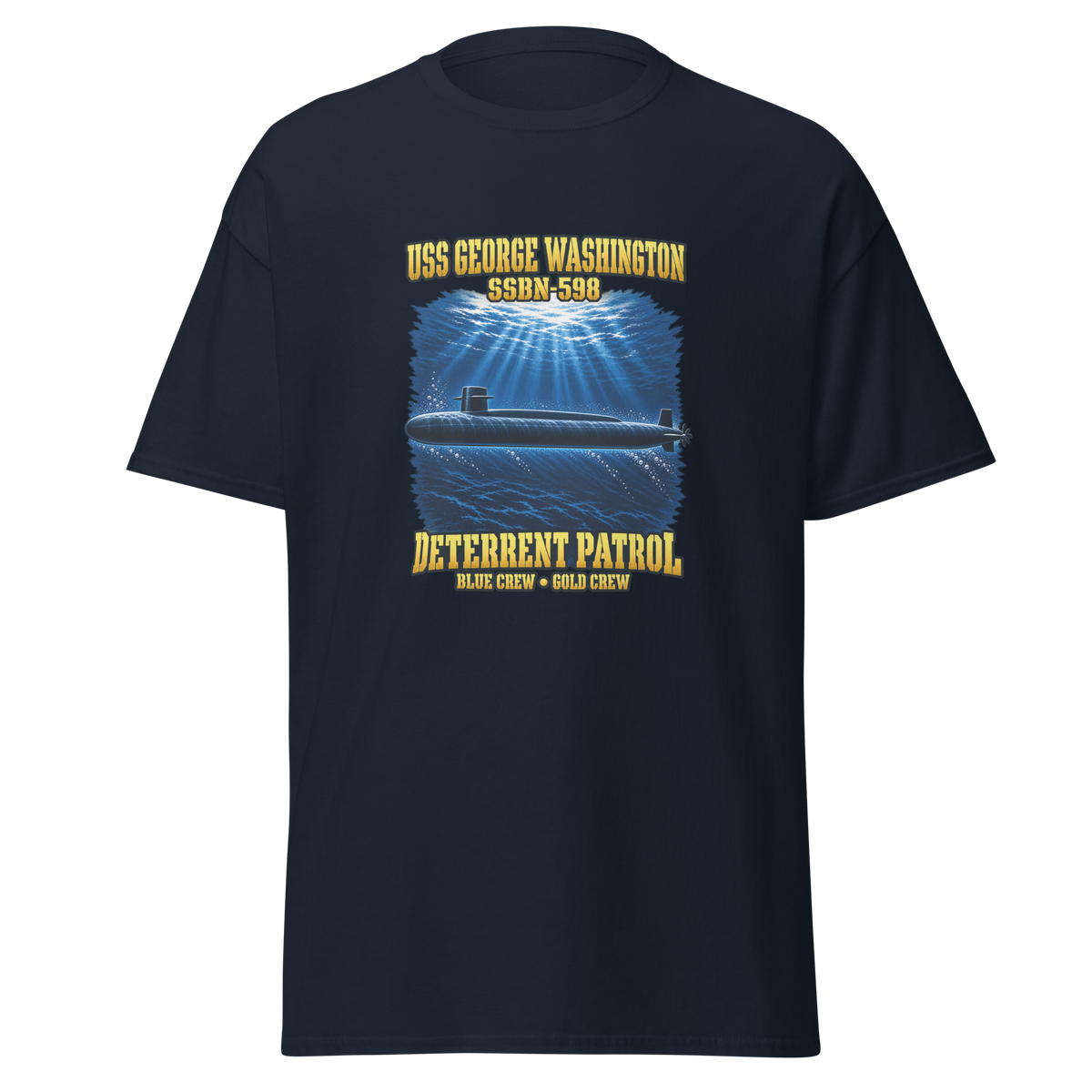 USS George Washington (SSBN-598) Deterrent Patrol Shirt - Deep Water
