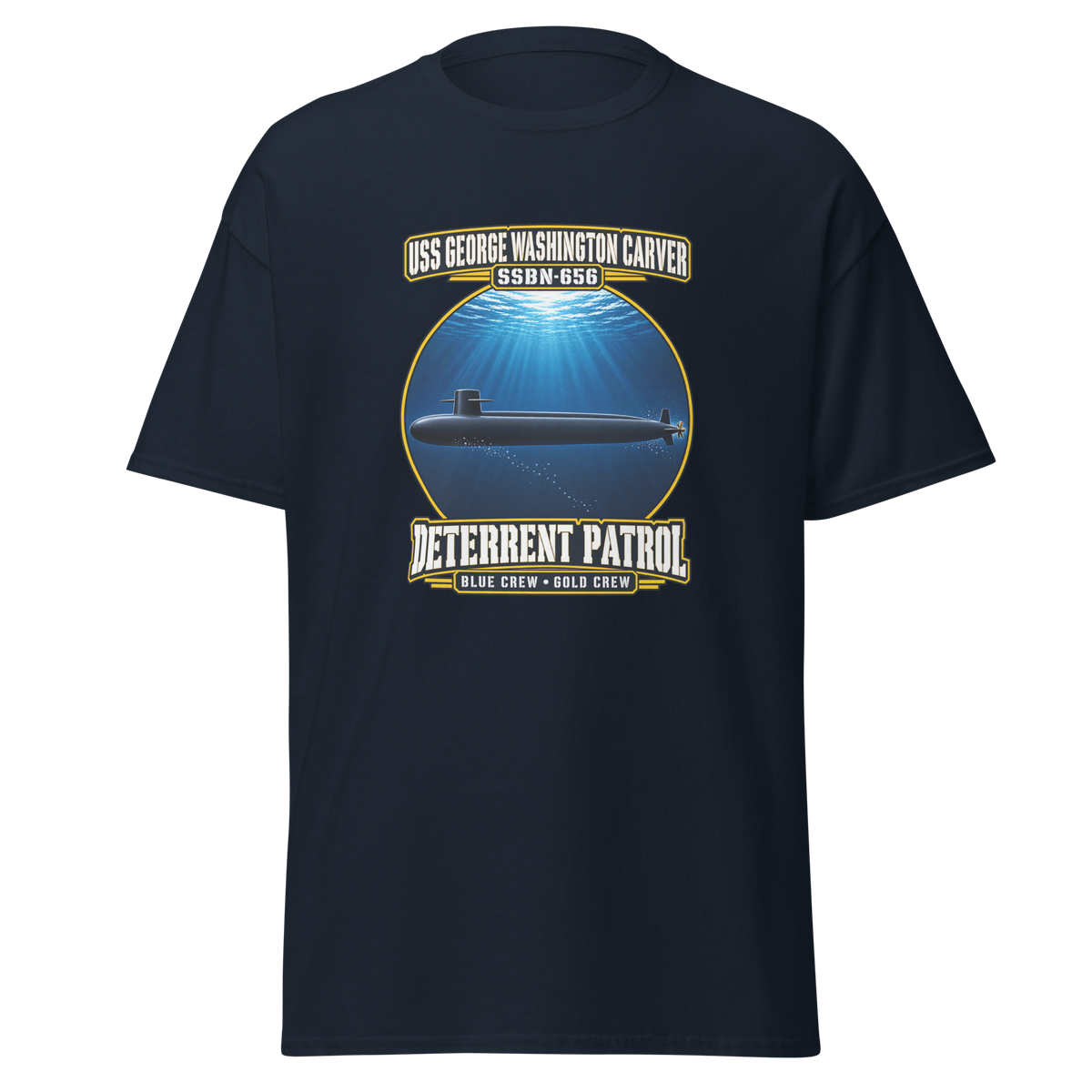 USS George Washington Carver (SSBN-656) Deterrent Patrol Shirt - Deep Water