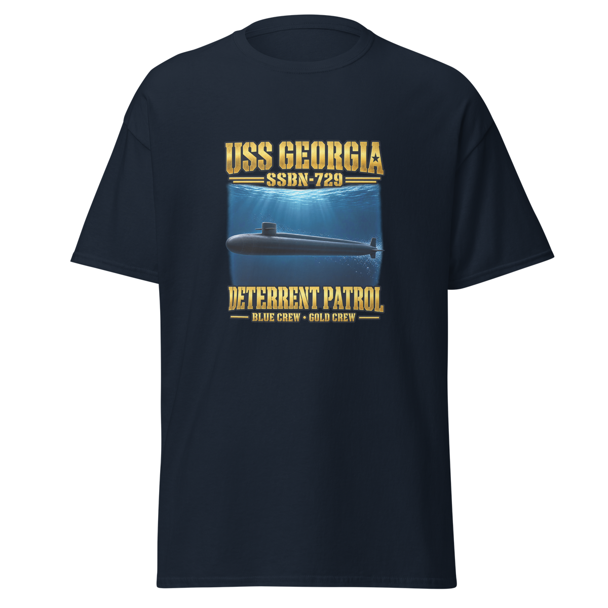USS Georgia (SSBN-729) Deterrent Patrol Shirt - Deep Water