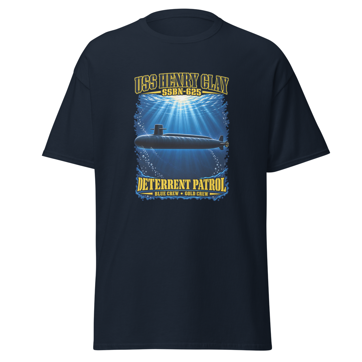 USS Henry Clay (SSBN-625) Deterrent Patrol Shirt - Deep Water