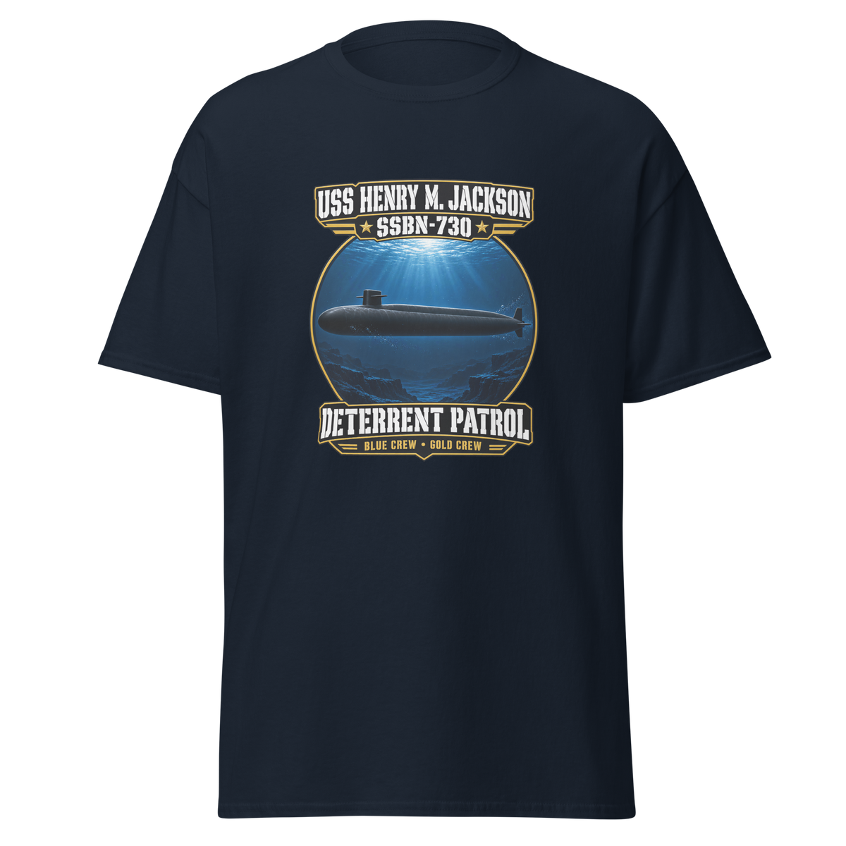 USS Henry M. Jackson (SSBN-730) Deterrent Patrol Shirt - Deep Water