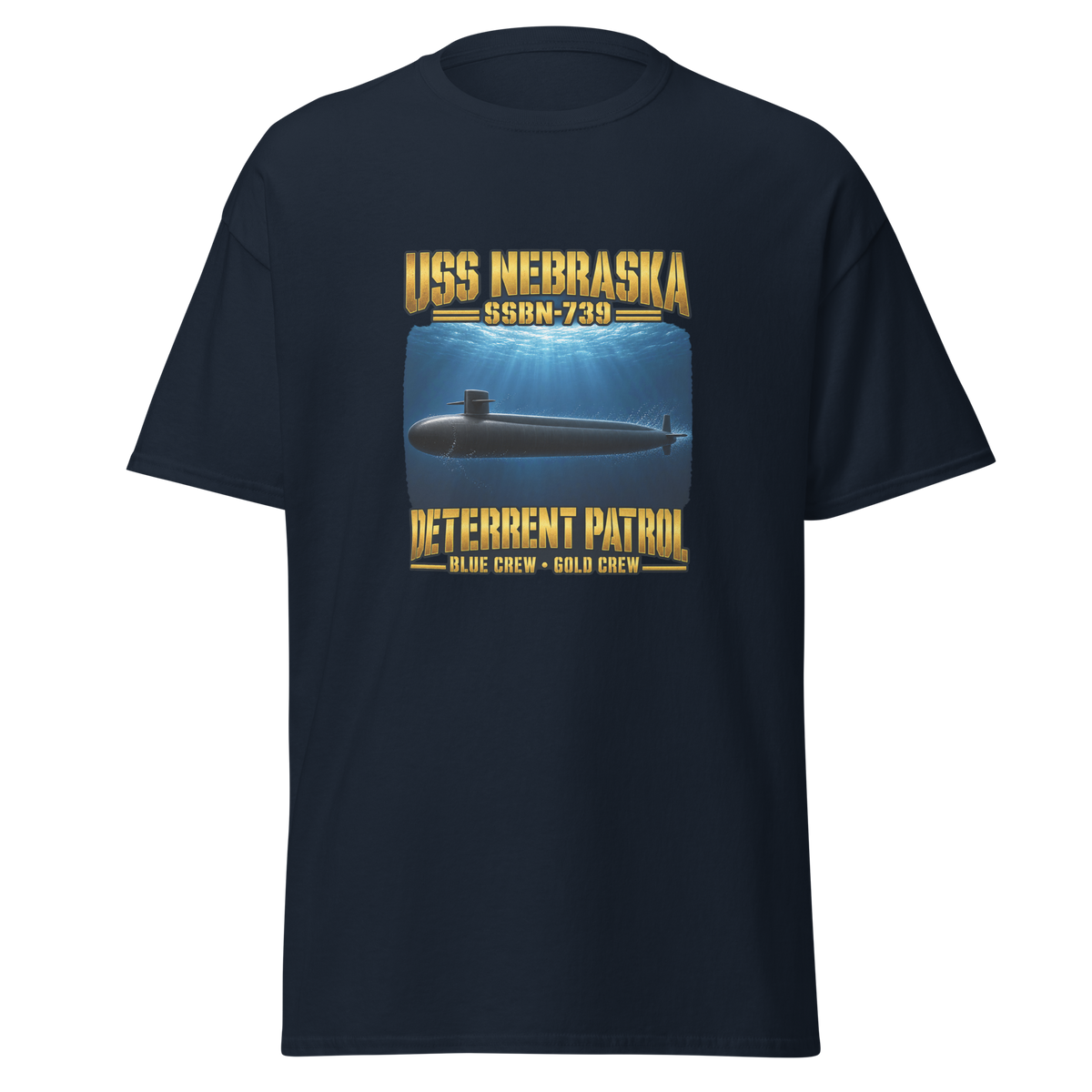 USS Nebraska (SSBN-739) Deterrent Patrol Shirt - Deep Water