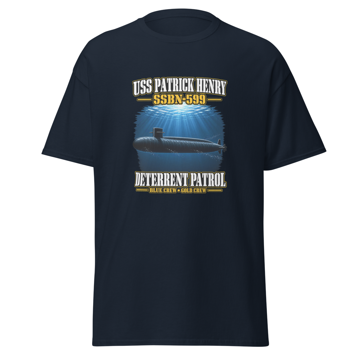 USS Patrick Henry (SSBN-599) Deterrent Patrol Shirt - Deep Water