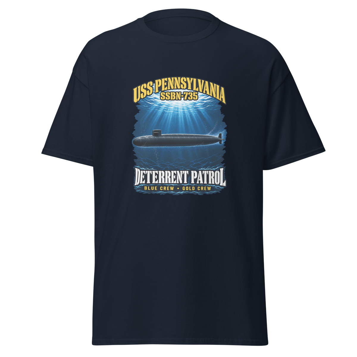 USS Pennsylvania (SSBN-735) Deterrent Patrol Shirt - Deep Water