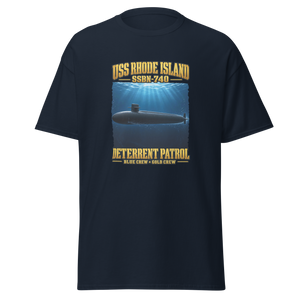 USS Rhode Island (SSBN-740) Deterrent Patrol Shirt - Deep Water