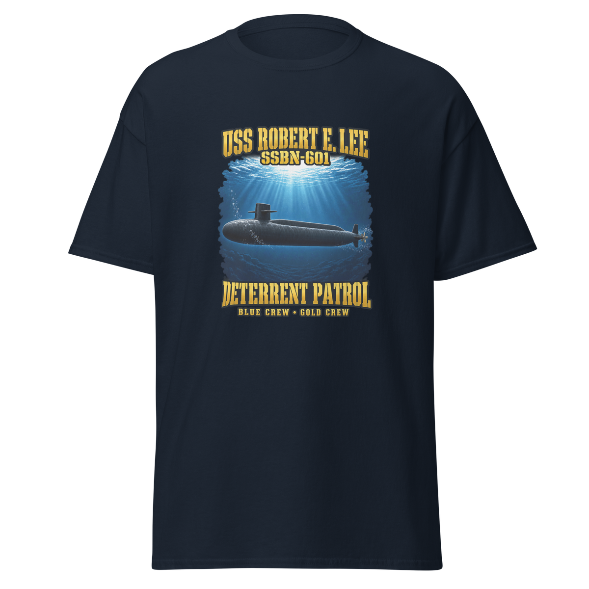 USS Robert E. Lee (SSBN-601) Deterrent Patrol Shirt - Deep Water