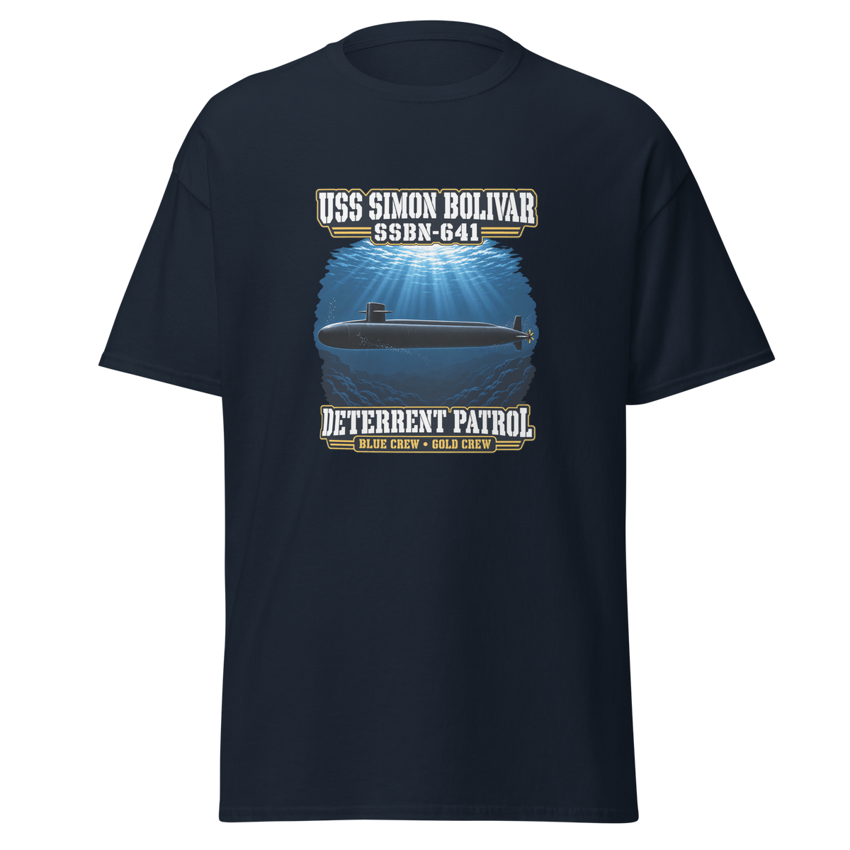 USS Simon Bolivar (SSBN-641) Deterrent Patrol Shirt - Deep Water