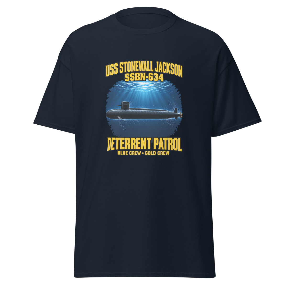 USS Stonewall Jackson (SSBN-634) Deterrent Patrol Shirt - Deep Water