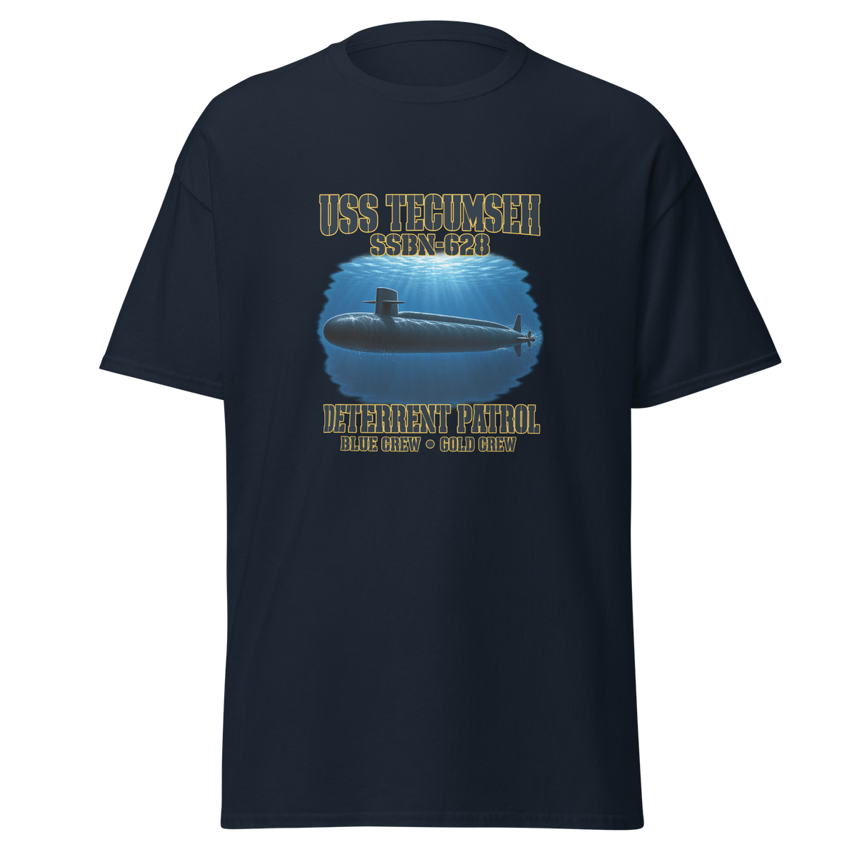 USS Tecumseh (SSBN-628) Deterrent Patrol Shirt - Deep Water