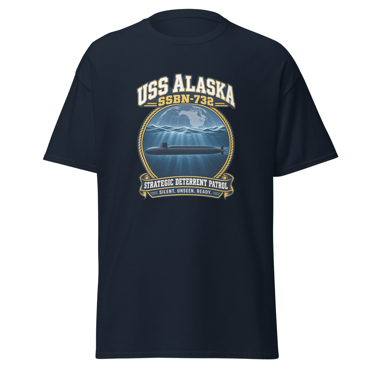 USS Alaska (SSBN-732) Deterrent Patrol Shirt - Emblem