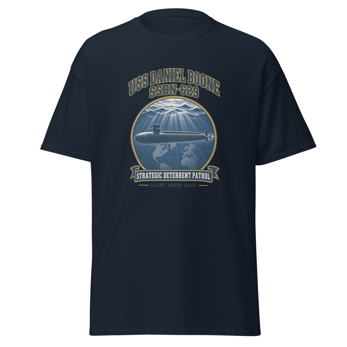 USS Daniel Boone (SSBN-629) Deterrent Patrol Shirt - Emblem