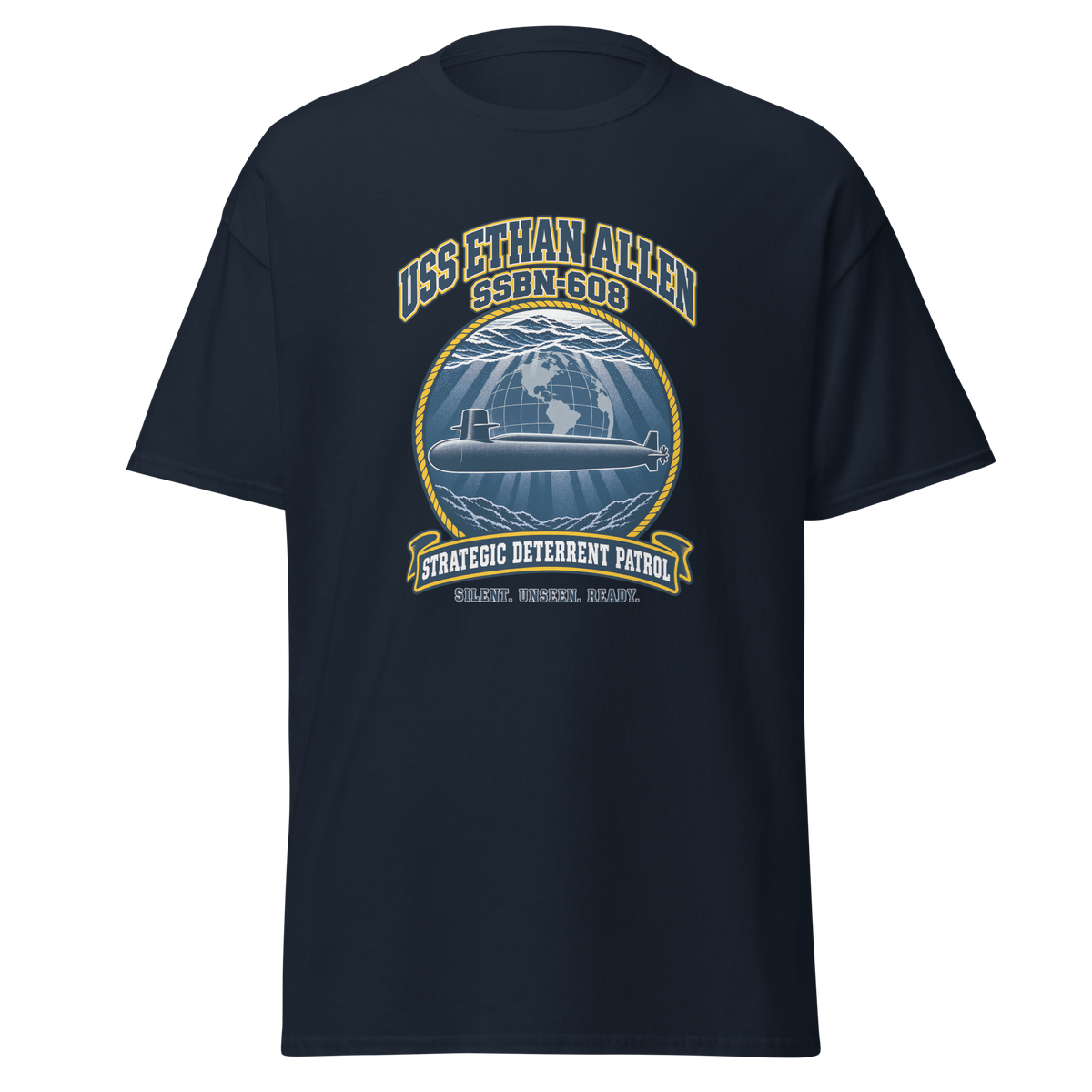 USS Ethan Allen (SSBN-608) Deterrent Patrol Shirt - Emblem
