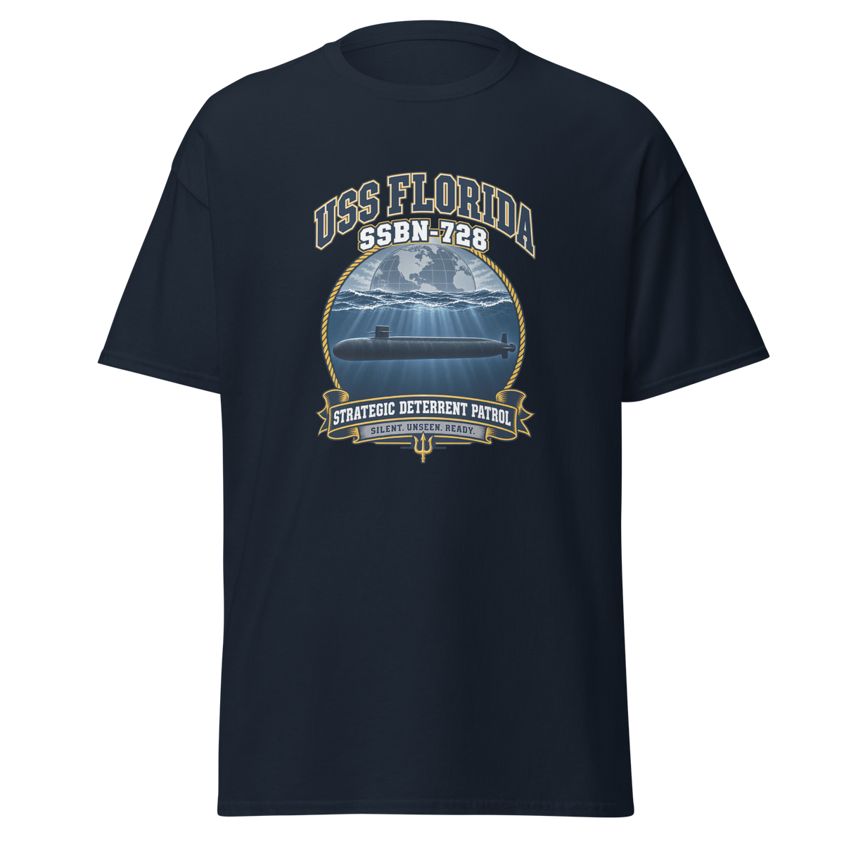 USS Florida (SSBN-728) Deterrent Patrol Shirt - Emblem