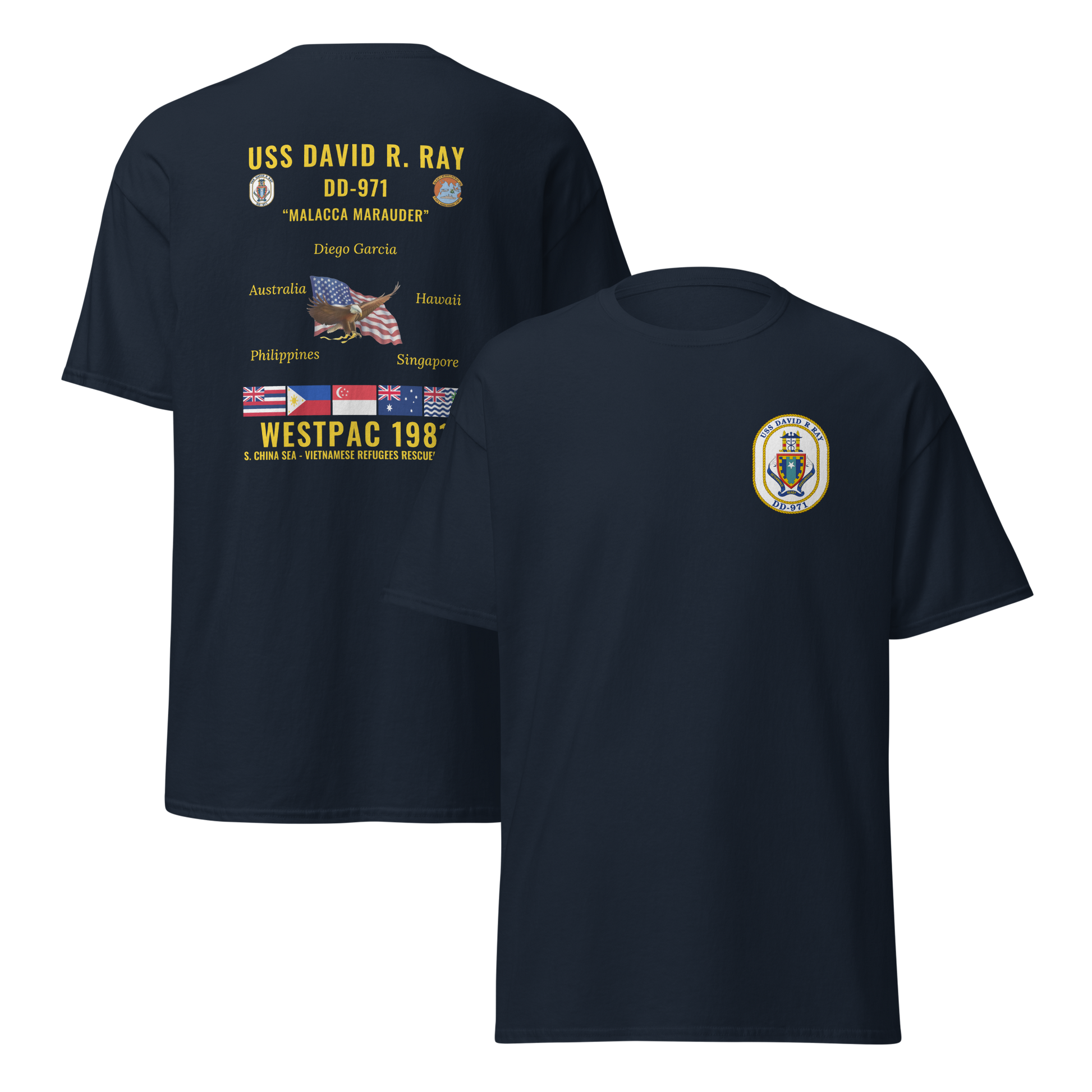 USS David R. Ray (DD-971) 1981 Cruise Shirt