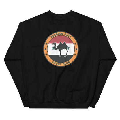 USS Dwight D. Eisenhower (CVN-69) Persian Gulf Yacht Club Sweatshirt – back view, black