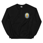 USS Ross (DDG-71) Ship's Crest Sweatshirt – front view, black