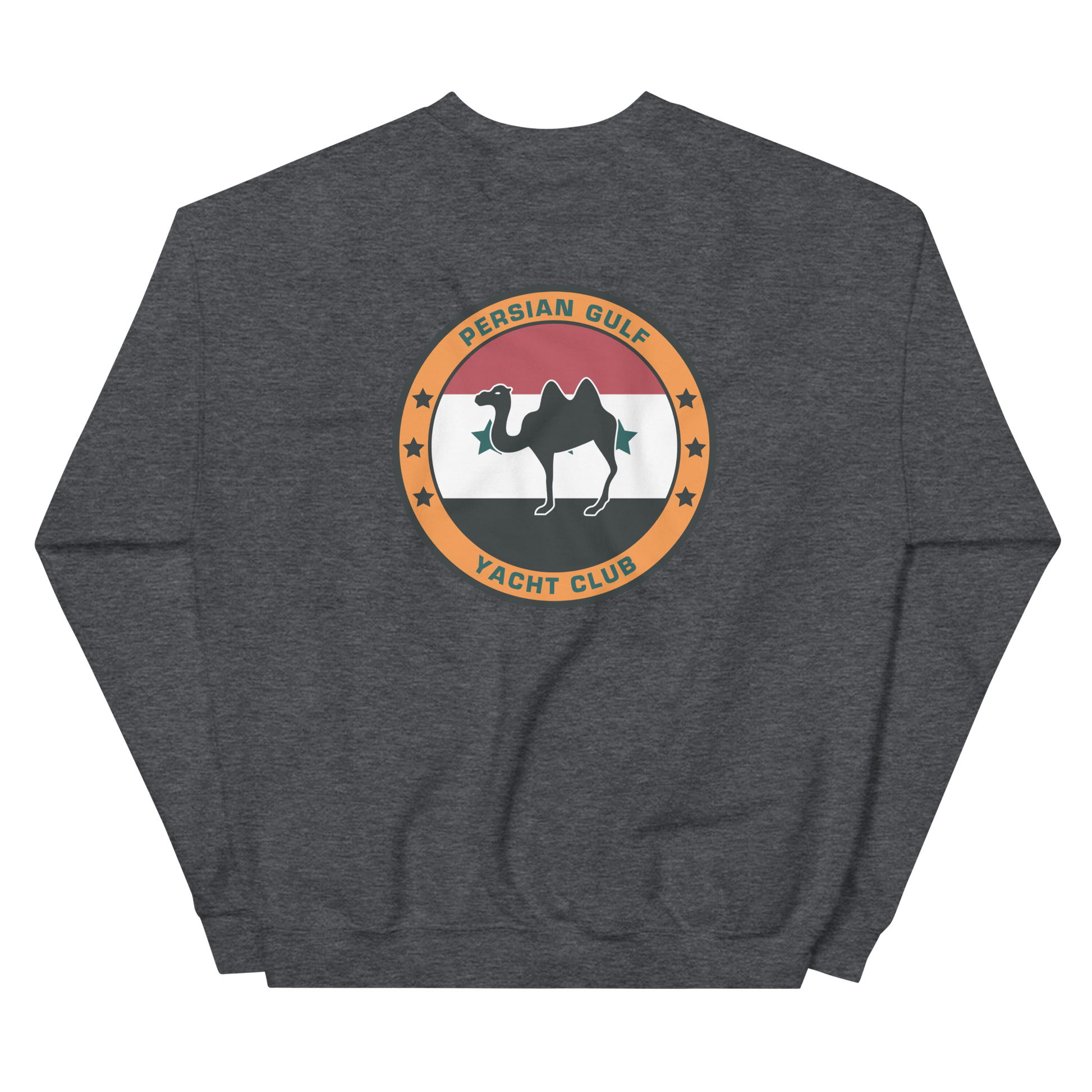 USS Dwight D. Eisenhower (CVN-69) Persian Gulf Yacht Club Sweatshirt – back view, heather