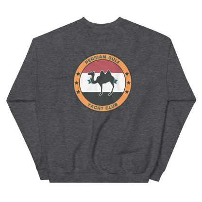 USS Dwight D. Eisenhower (CVN-69) Persian Gulf Yacht Club Sweatshirt – back view, heather
