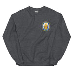 USS Ross (DDG-71) Ship's Crest Sweatshirt – front view, heather