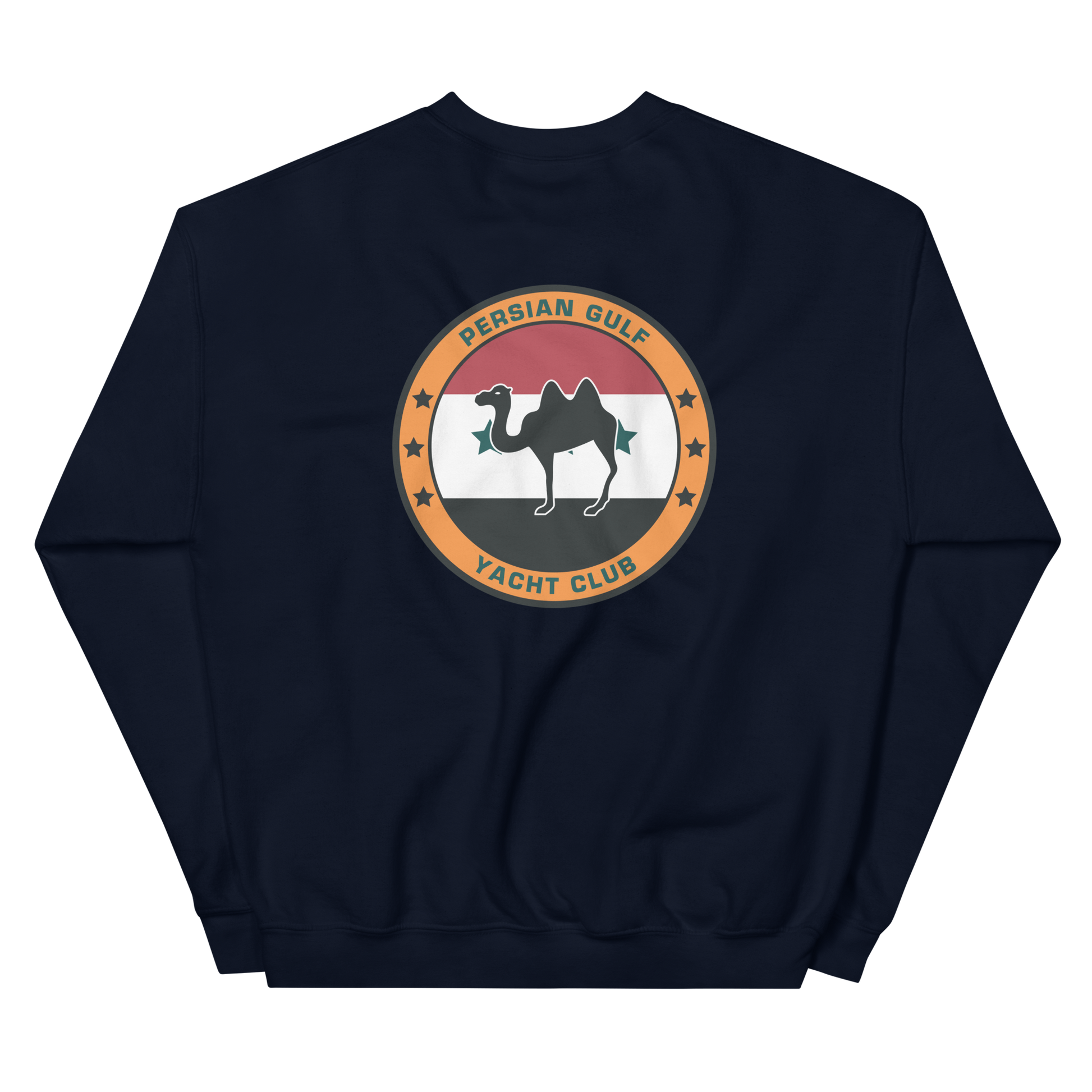 USS Dwight D. Eisenhower (CVN-69) Persian Gulf Yacht Club Sweatshirt – back view, navy