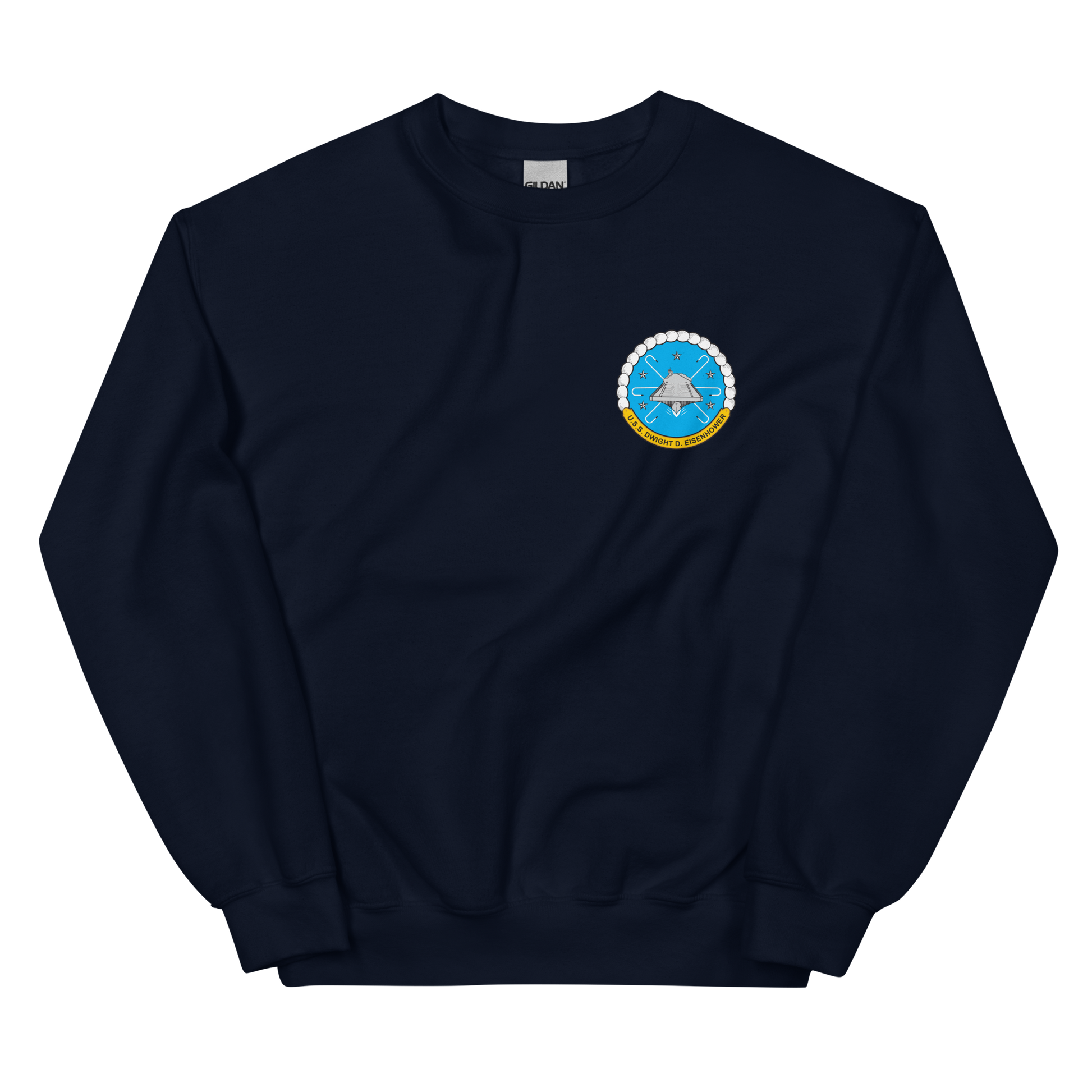 USS Dwight D. Eisenhower (CVN-69) Persian Gulf Yacht Club Sweatshirt – front view, navy