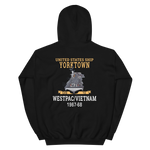 USS Yorktown (CVS-10) 1967-68 WESTPAC/VIETNAM Unisex Hoodie – back view, black