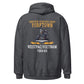 USS Yorktown (CVS-10) 1964-65 WESTPAC/VIETNAM Unisex Hoodie – back view, heather