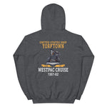 USS Yorktown (CVS-10) 1961-62 WESTPAC Unisex Hoodie – back view, heather