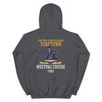 USS Yorktown (CVS-10) 1960 WESTPAC Unisex Hoodie – back view, heather