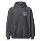 USS Yorktown (CVS-10) 1964-65 WESTPAC/VIETNAM Unisex Hoodie – front view, heather
