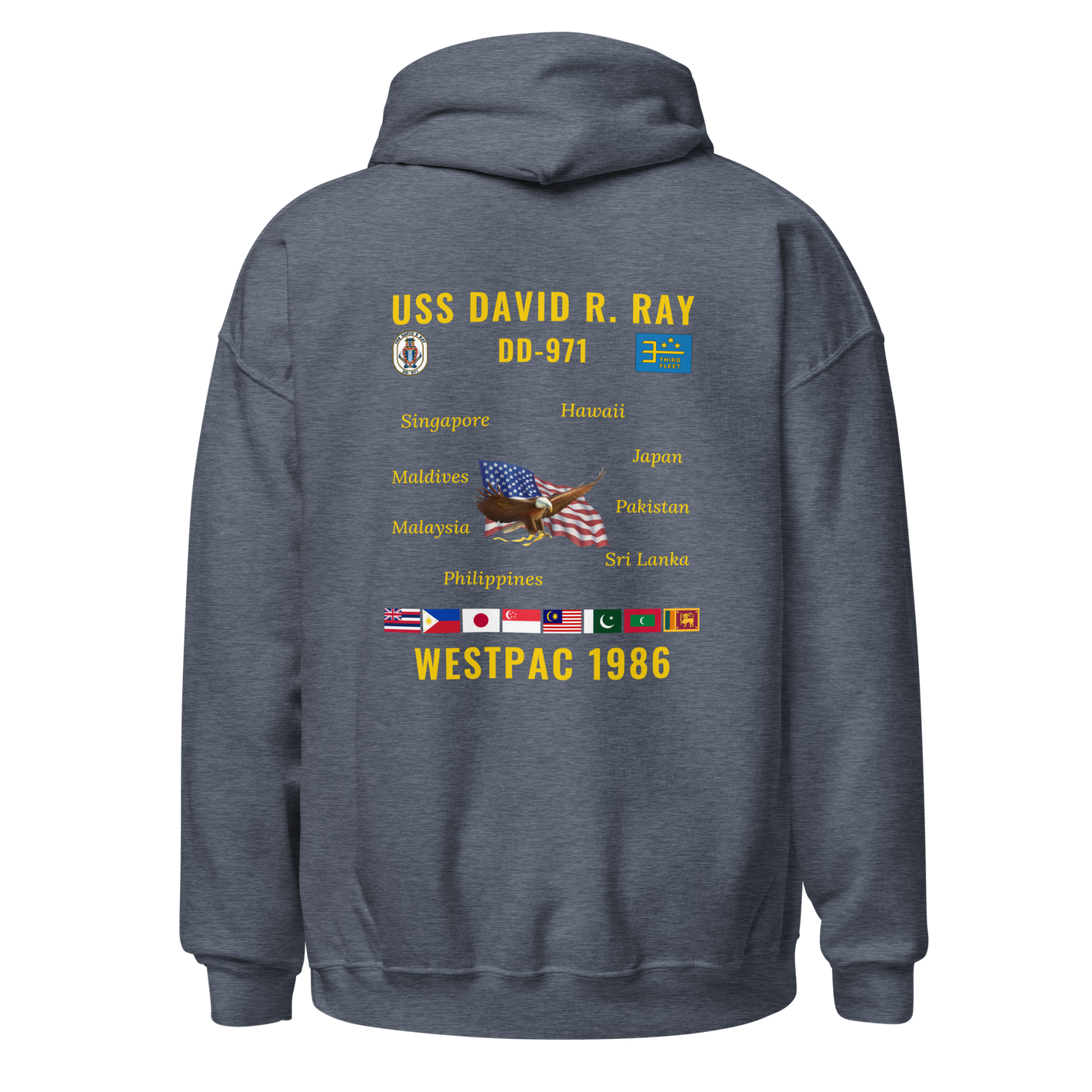 USS David R. Ray (DD-971) 1981 Cruise Hoodie