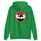 USS Dwight D. Eisenhower (CVN-69) Persian Gulf Yacht Club Hoodie – back view, irish green
