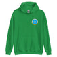 USS Dwight D. Eisenhower (CVN-69) Persian Gulf Yacht Club Hoodie – front view, irish green
