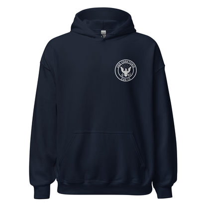 USS Yorktown (CVS-10) 1964-65 WESTPAC/VIETNAM Unisex Hoodie – front view, navy
