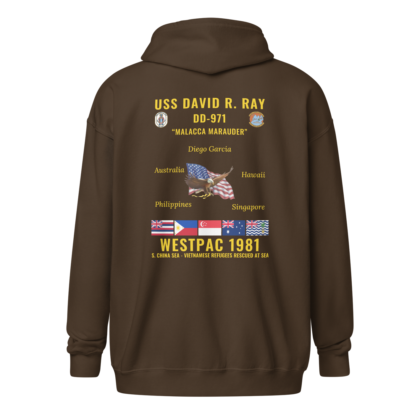 USS David R. Ray (DD-971) 1981 Cruise Zip Hoodie